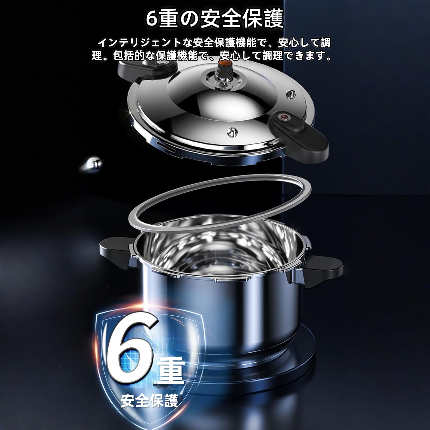 Amazon | Kizare 圧力鍋 304 ステンレス鋼圧力鍋 10L/12L/16L 圧力なべ