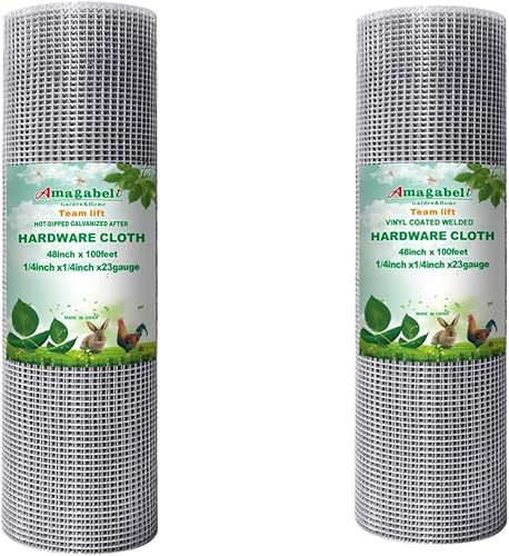AMAGABELI GARDEN & HOME Tela de hardware 14 pulgada 48in x 100ft galvanizada después de la soldadura y jaula soldada revestida de vinilo