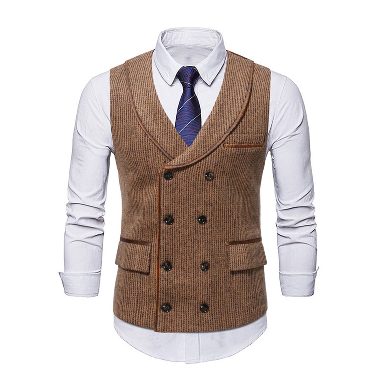 Gilet en laine pour homme coupe ajustée style habillé et rétro