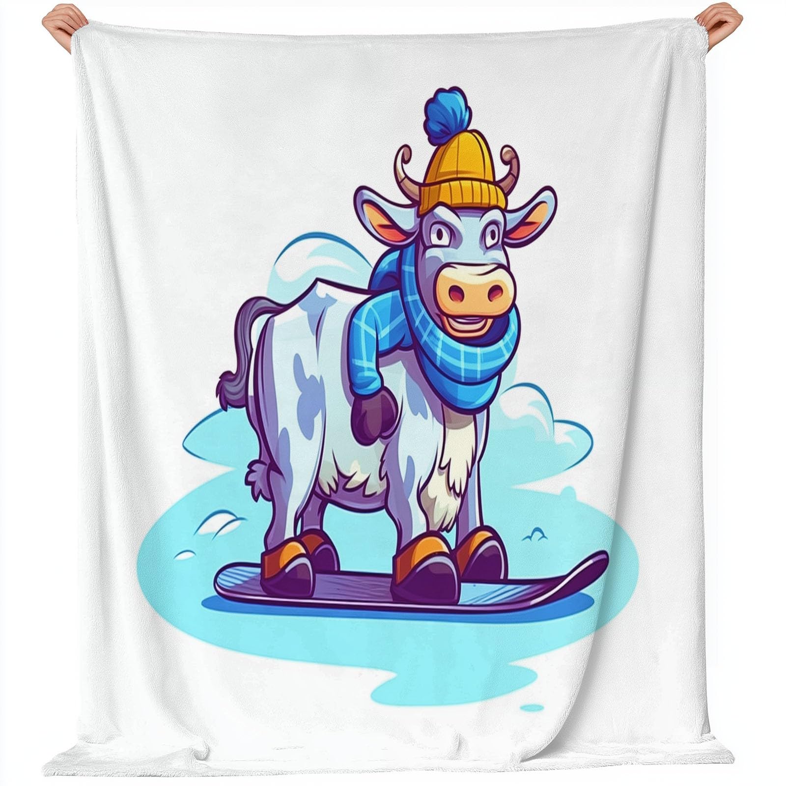 Couverture Polaire Moelleuse pour Soirée Cocooning d'Hiver sur Canapé Blanc