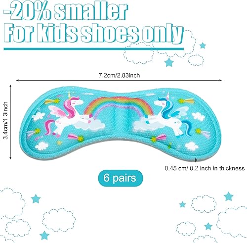 Miniatura 2 de 12 piezas de insertos de zapatos para niños, agarres extra pegajosos para el talón de zapatos para niños, almohadillas de talón suaves para zapatos