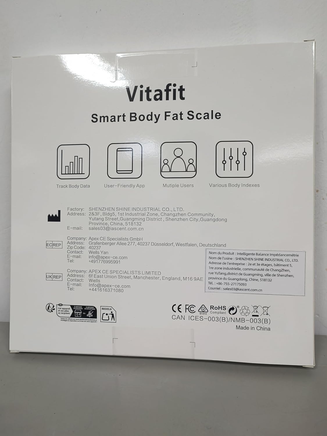 Vitafit Smart Bathroom Scale Body Weight, High Accuracy Assured by Weight Scale Professional Factory Since 2001, App Sync 13 Body Composition Including BMI, Body Fat and Muscle, 400lb, LED, Silver - Image 9