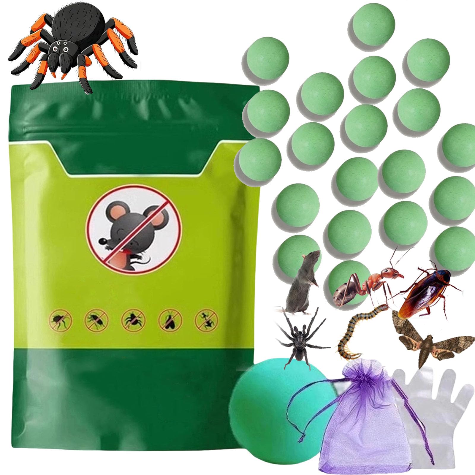 20/10pc Mouse Squirrel Repellent for Garden,Mouse Repellent Pellets Attic,with Textile Pouch for Easy Hanging,vIndoor and Outdoor Anti-Rodent Artifact, Car Engine Compartment (20pc)