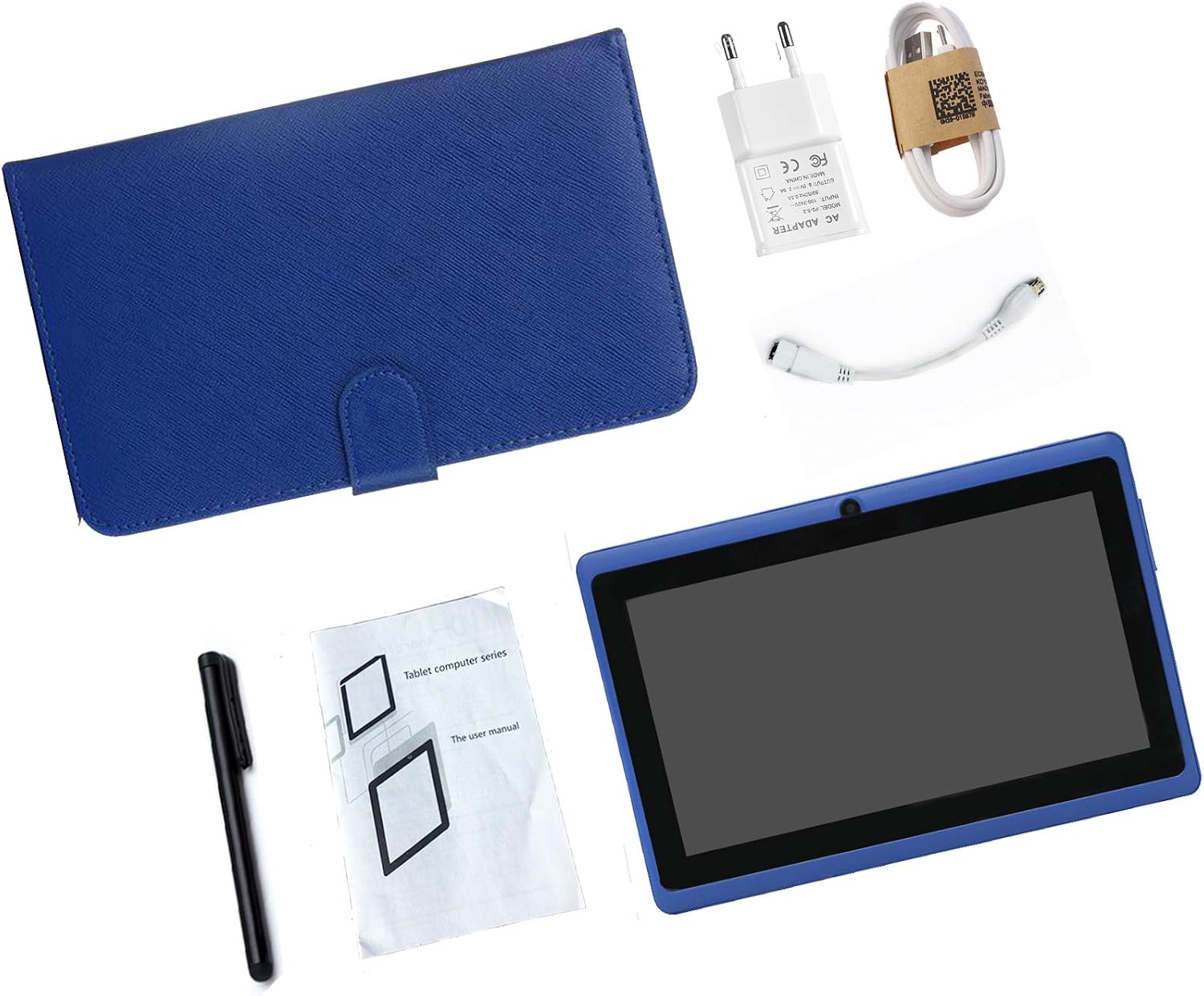 Tablet PC 7 inch,Android Quad Core Tablet Computer with Keyboard,Dual Camera,40GB Storage Capacity,Capacitive Touch Screen,Support WiFi,Bluetooth,GPS(with Stylus) (Blue)