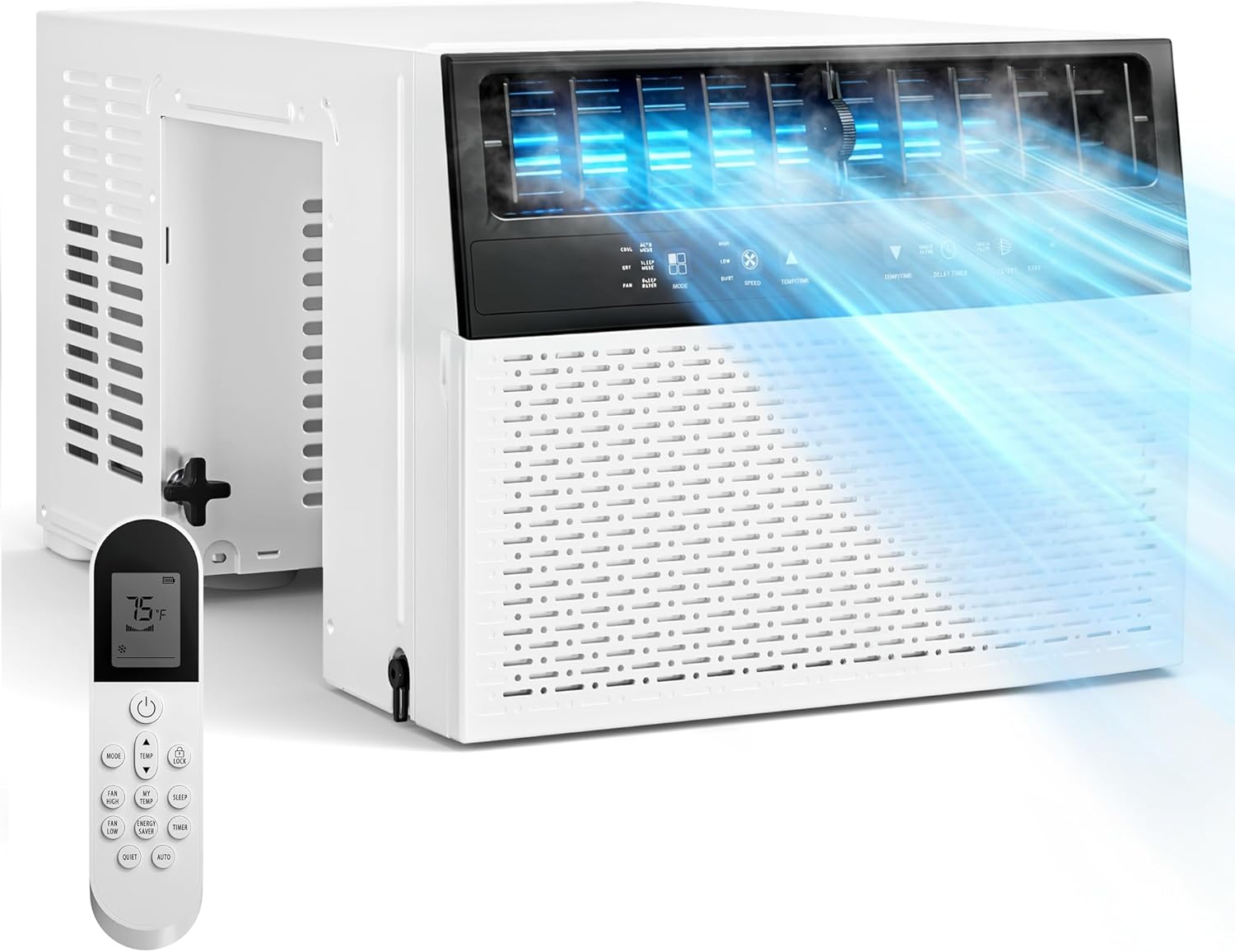 Tehanld 12,000 BTU U-Shaped Smart Inverter Window Air Conditioner,550 Sq.Ft Cooling Capacity, Ultra Quiet Operation, Open Window Flexibility with full view, Energy Saving,Remote Control