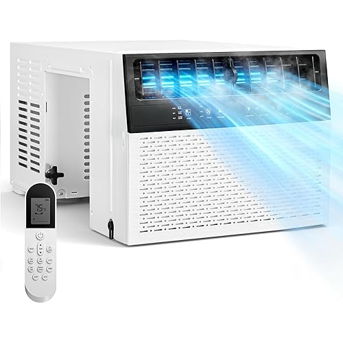 Tehanld 10,000 BTU U-Shaped Window Air Conditioner,450 Sq.Ft Cooling Capacity, Ultra Quiet Operation, Open Window Flexibility with full view, Energy Saving,Remote Control