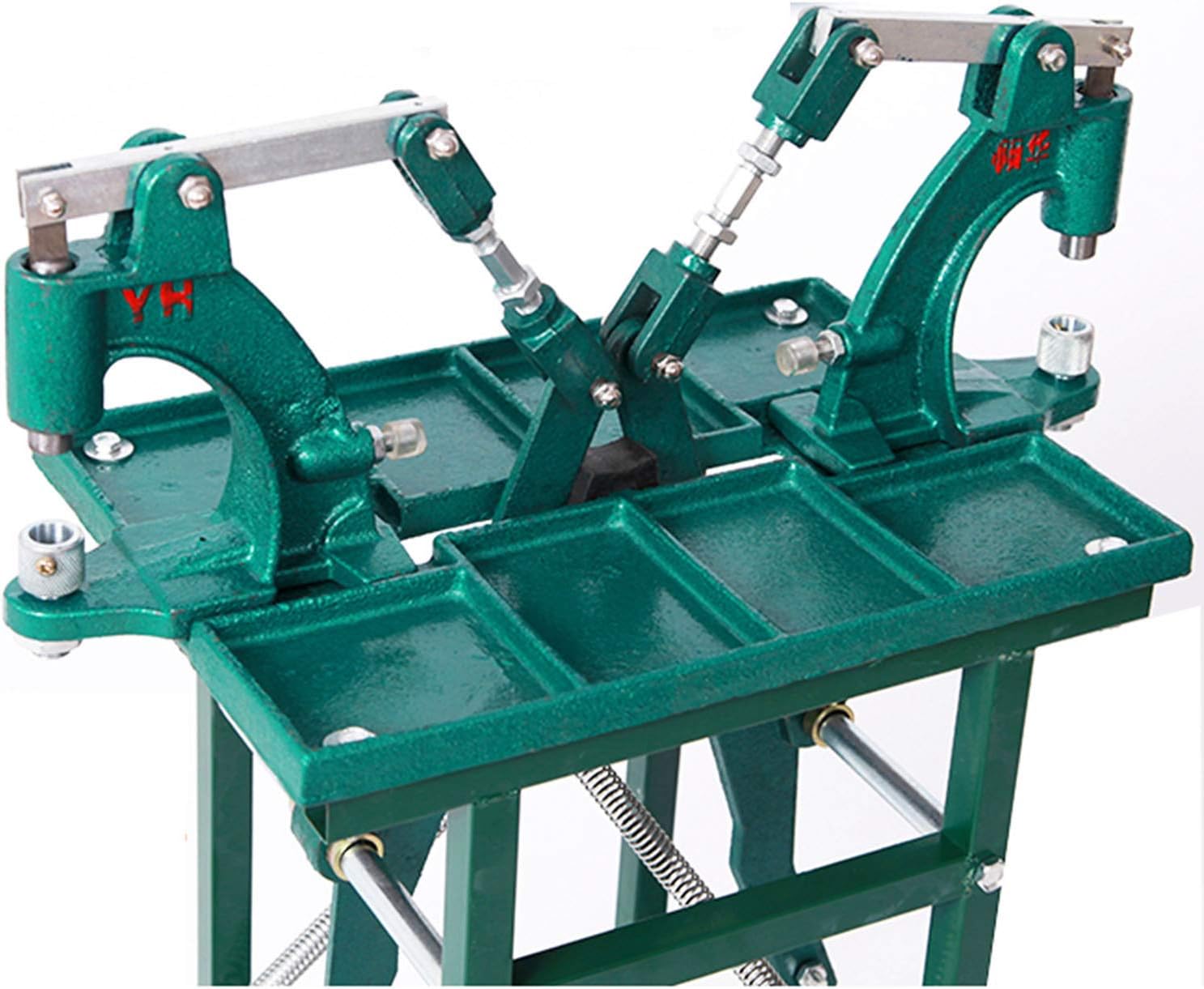 Hand Press Hole Punch Machine Double Pedal Grommet Snap Press Machine Double Pedal Riveting Machine with Foot Press