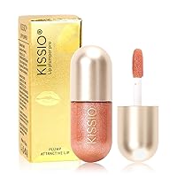 Vista 20 de KISSIO Plumper de labios, brillo de labios de color, potenciador de labios, extractos de plantas, suero labial que rellena los labios, brillo labial