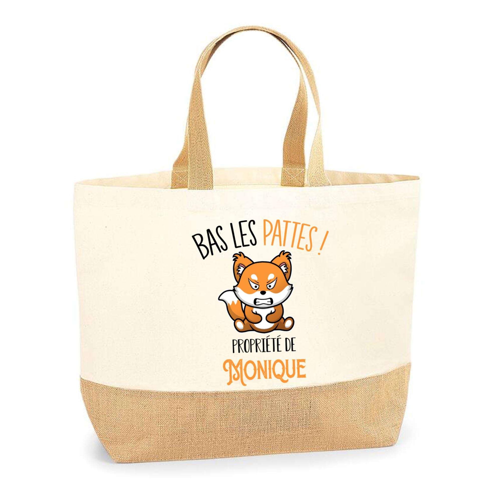 Cabas de plage Planetee sac jute Monique et coton pour courses de qualité - 8