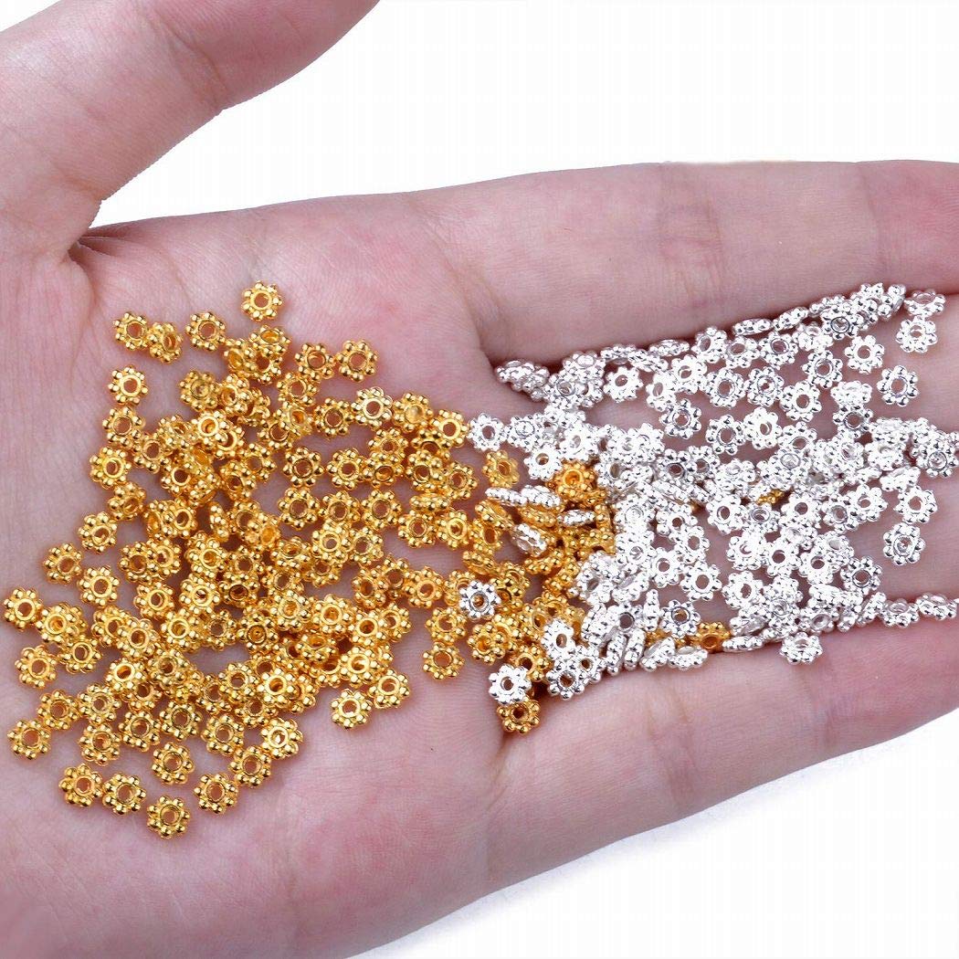 ロンデル　スペーサー　花　月　チャーム　ばら売り　パーツ　金属パーツ 楽天市場】ロンデル 4mm ミニ 花 ハンドメイド パーツ