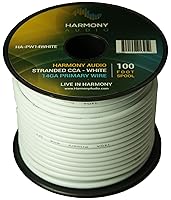 Vista 1 de Harmony Audio HA-PW14WHITE Cable Primario Conductor Único Calibre 14 Blanco de 100 Pies para Alimentación o Tierra para Audio
