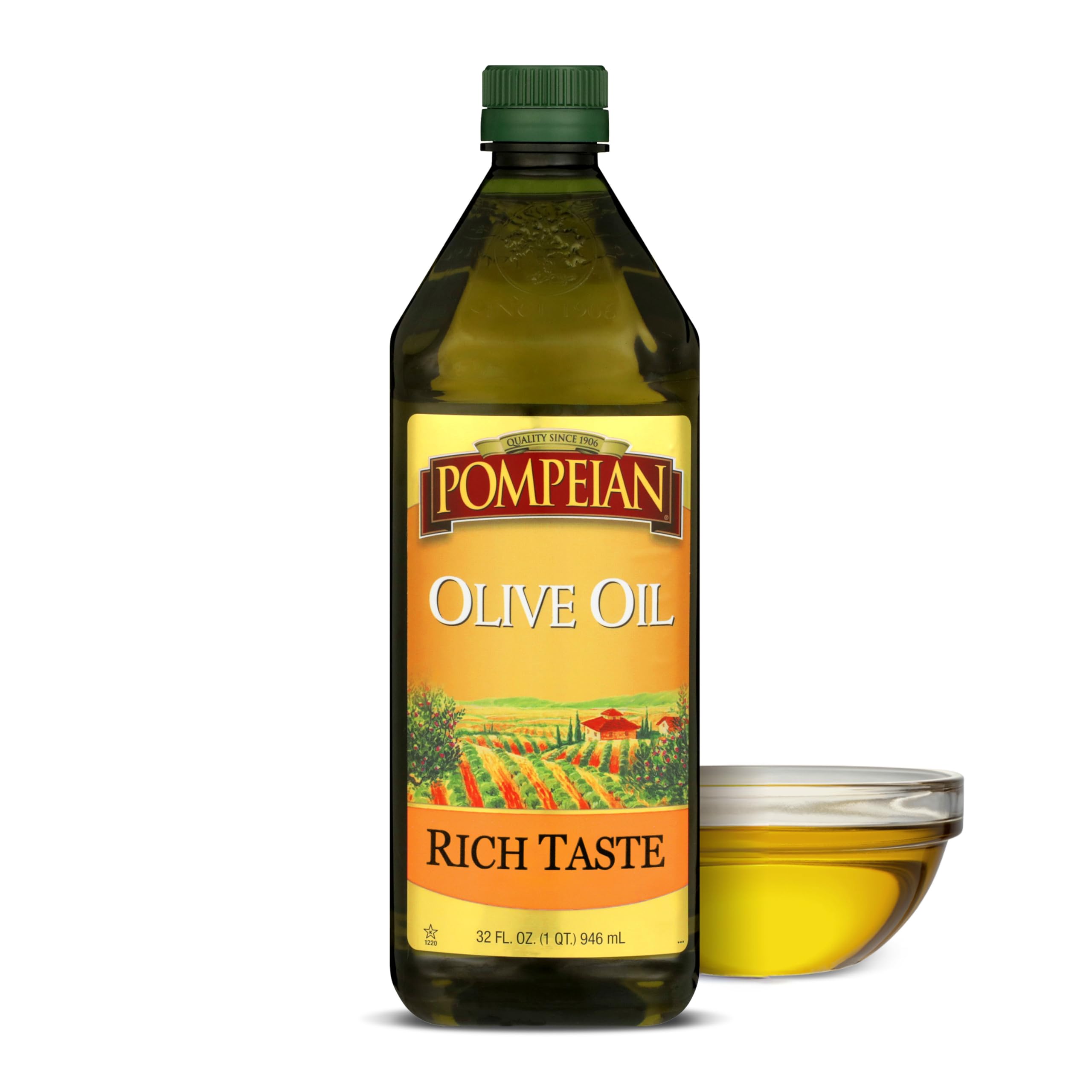 Rich Taste Olive Oil, Full Flavor, Perfect for Grilling & Sauces, Naturally Gluten Free, Non-Allergenic, Non-GMO, 32 FL. OZ.