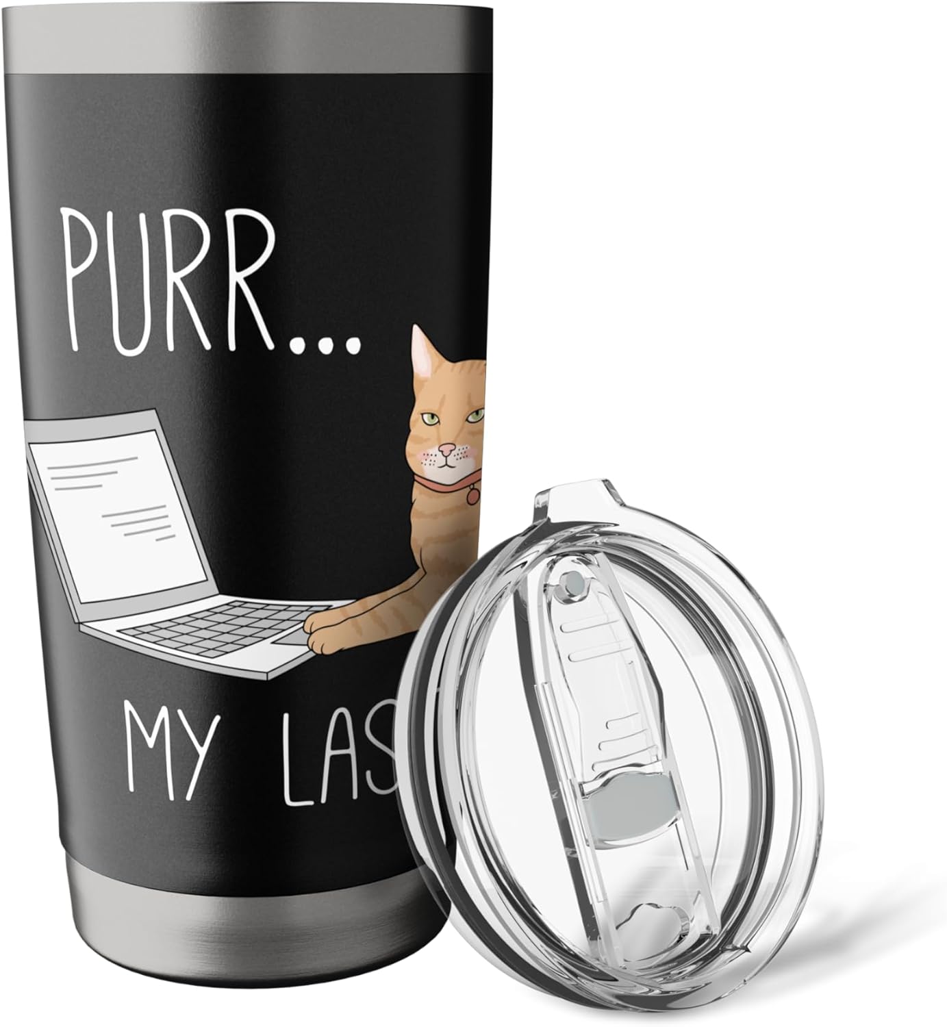Purr My Last Email Stainless Steel Insulated Tumbler - Image 5