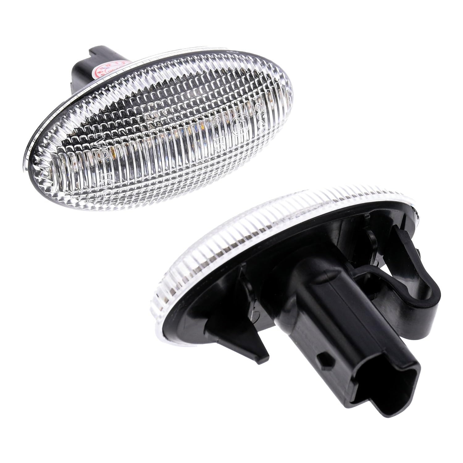 BRANDT Seitenblinker Set LED Kotflügel Blinker + Kabel Weiss passend für Peugeot 407 I D2 107 I 607 I Z8 307 I T5 1007 I A8 206 I 206+ T1 T3E Blinkleuchten