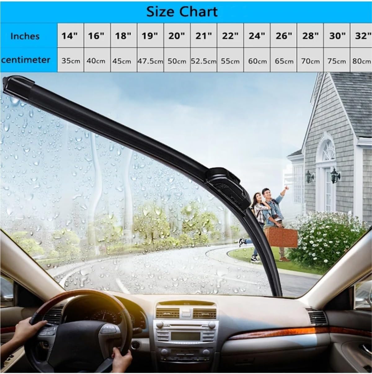 Windshield Wiper for 408 MK1 2010-2014 Car Wiper Windshield Front Windshield Wiper Auto Accessories Car Windshield Wiper (Size: LHD)