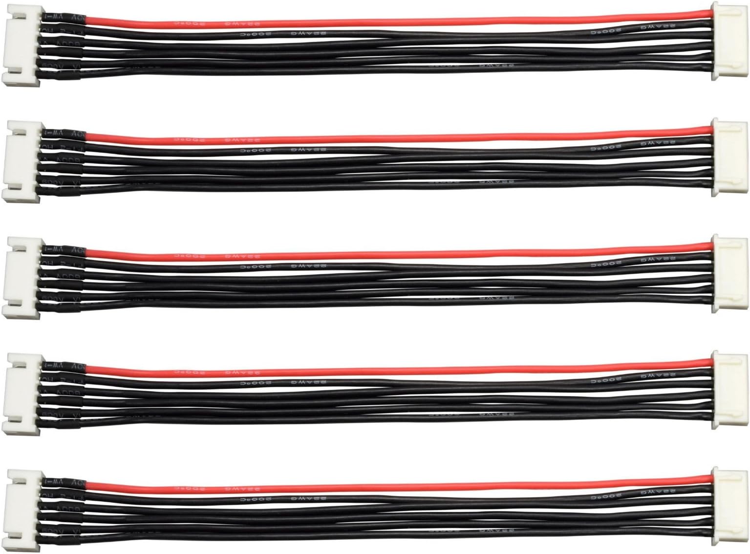 Apex RC Products JST-XH 5S 6" / 150mm Balance Plug Extension Lead - 5 Pack #1093
