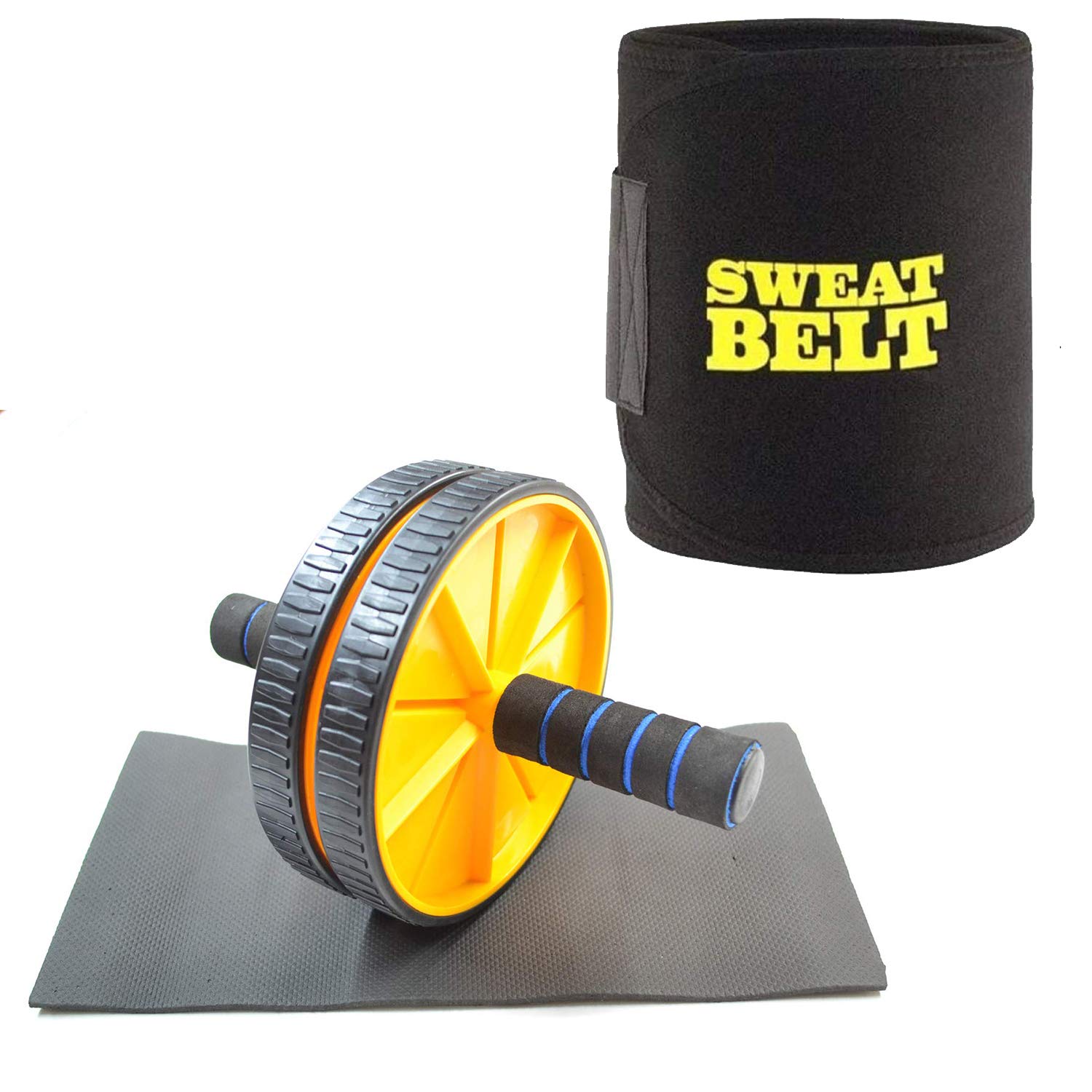 Vendere Combo Double Ab Wheel Roller, Ab Exerciser, Abdominal Workout with Knee Mat & Sweat belt combo (B08YRWHXM9) Amazon Price History, Amazon Price Tracker