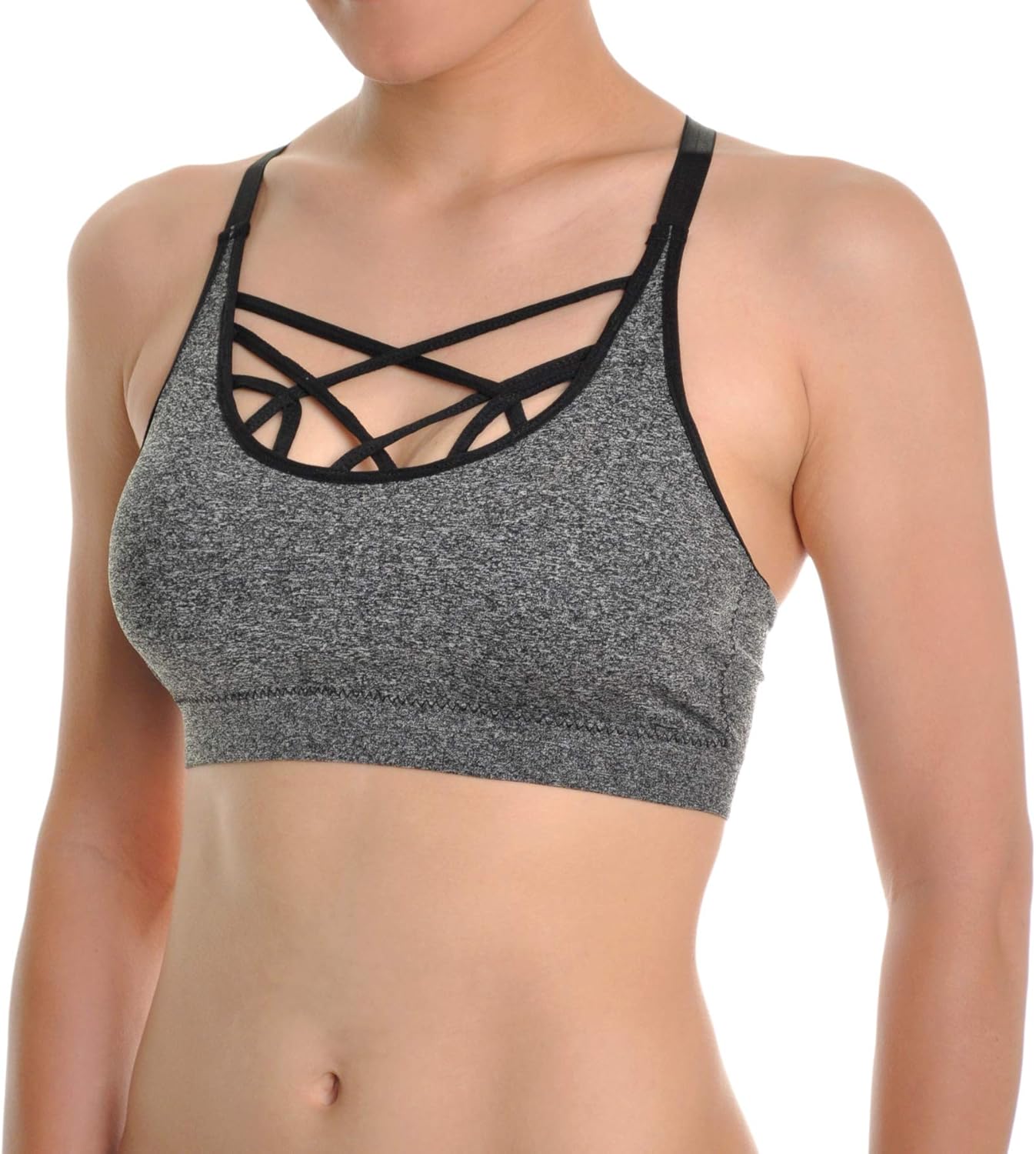 ToBeInStyle Women's Pack of 3 or 6 Seamless Strappy Bralettes - Image 2