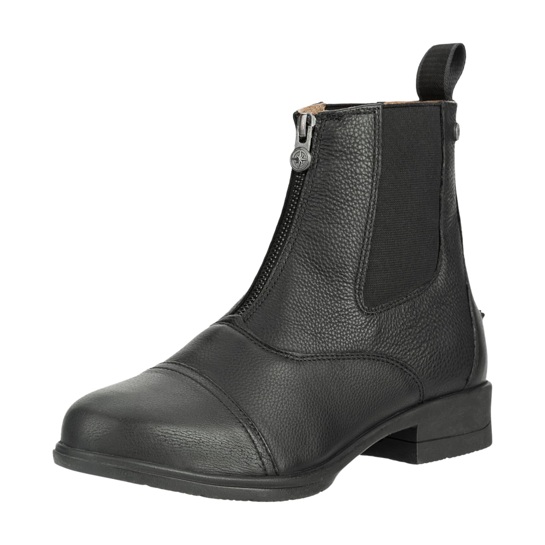 SUEDWIND FOOTWEAR Reitstiefeletten Nova Soft FZ - Unisex Reitschuhe aus weichem Rindsleder – Paddock Stiefeletten mit Mesh-Lining, Nova-Gummisohle & Reißverschluss vorne – schwarz – Gr. 25-46
