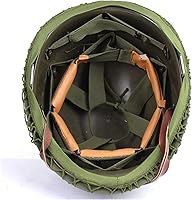 Vista 5 de SYLPHID Al aire libre verde WW2 US M1 casco campo de acero con cubierta de red gato ojo cinturón