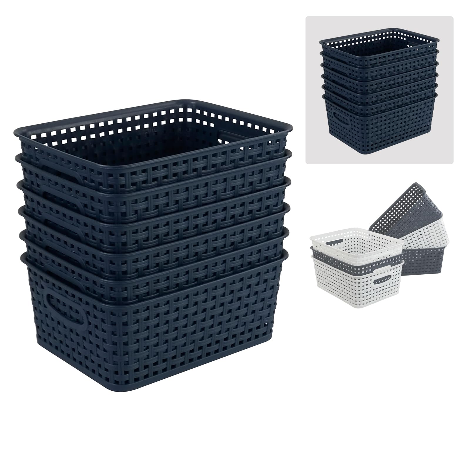 Paniers de rangement plastique pour stopper le désordre des petits objets dans la maison