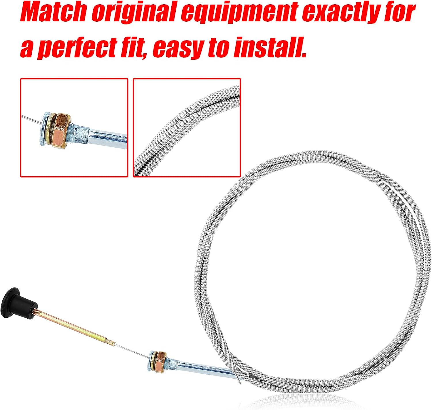 Carburetor Push Pull Choke Control Cable Compatible with Tractor Go Cart Kart Various Rotary 237 703971 290831 Universal