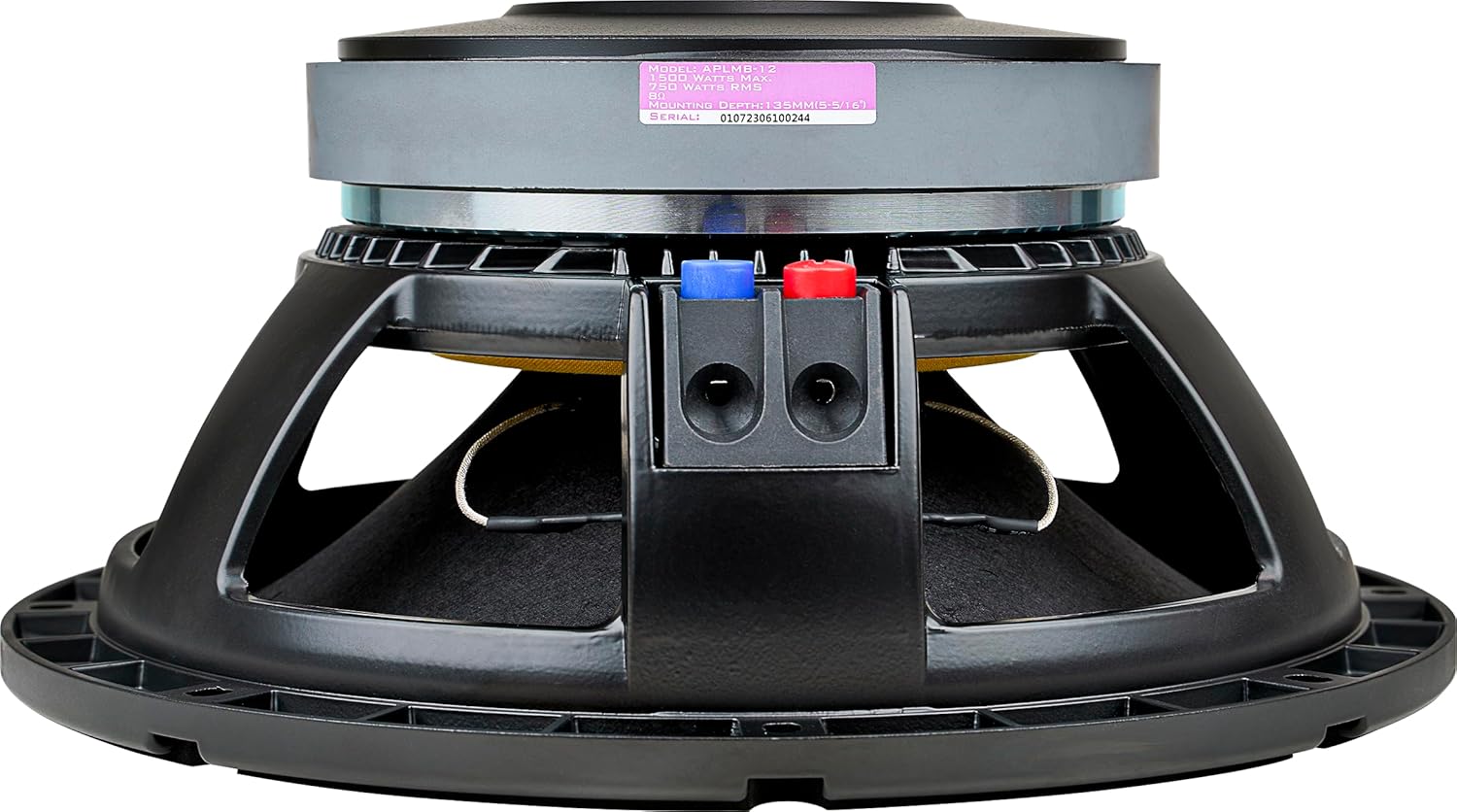 Audiopipe 12" Low-Mid Frequency Loudspeaker (APLMB-12), Mid-Bass, High Performance, 1500 Watts, 3.3" TIL Voice Coil, Die-cast Aluminum Basket, 94dB, 8 Ohms