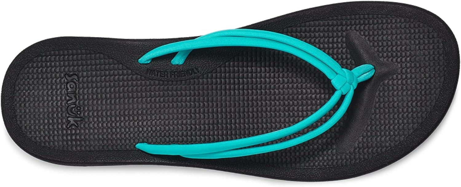 Sanuk Womens Cosmic Sands | Water Resistant Flip Flops for Women | EVA Footbed With Arch Support | Women's Beach Sandals