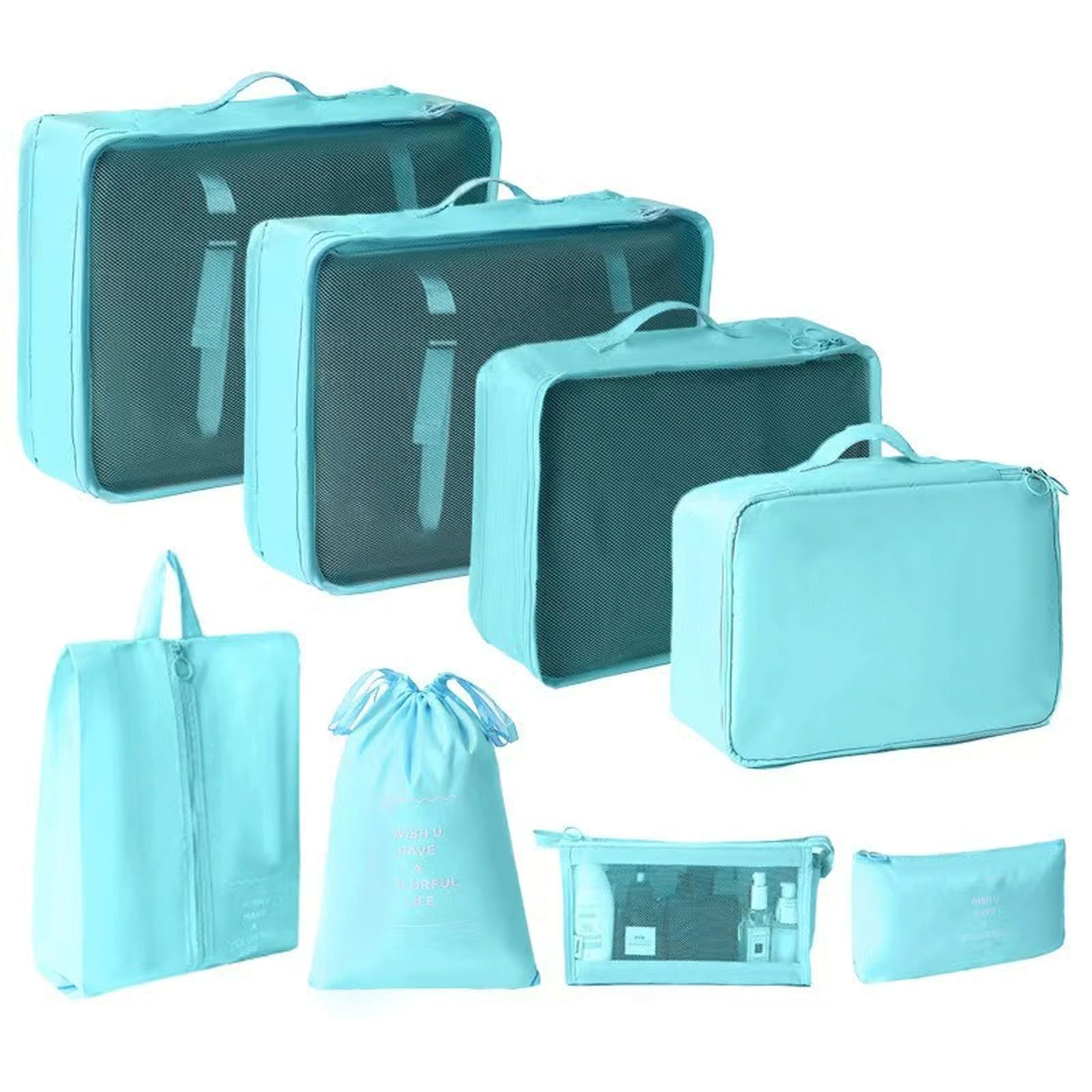 8 Set Packing Cubes Luggage Packing Organizers For Clothes, Toiletries & Digital Accessories, Suitable For Travel, Business Trips & Vacations，Travel Essentials, Color6, One Size