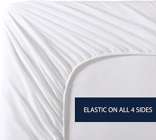 Miniatura 10 de Nautica - Sábana bajera individual XL, ropa de cama resistente a las arrugas, ligera para todas las estaciones, artículos esenciales para dormitorio