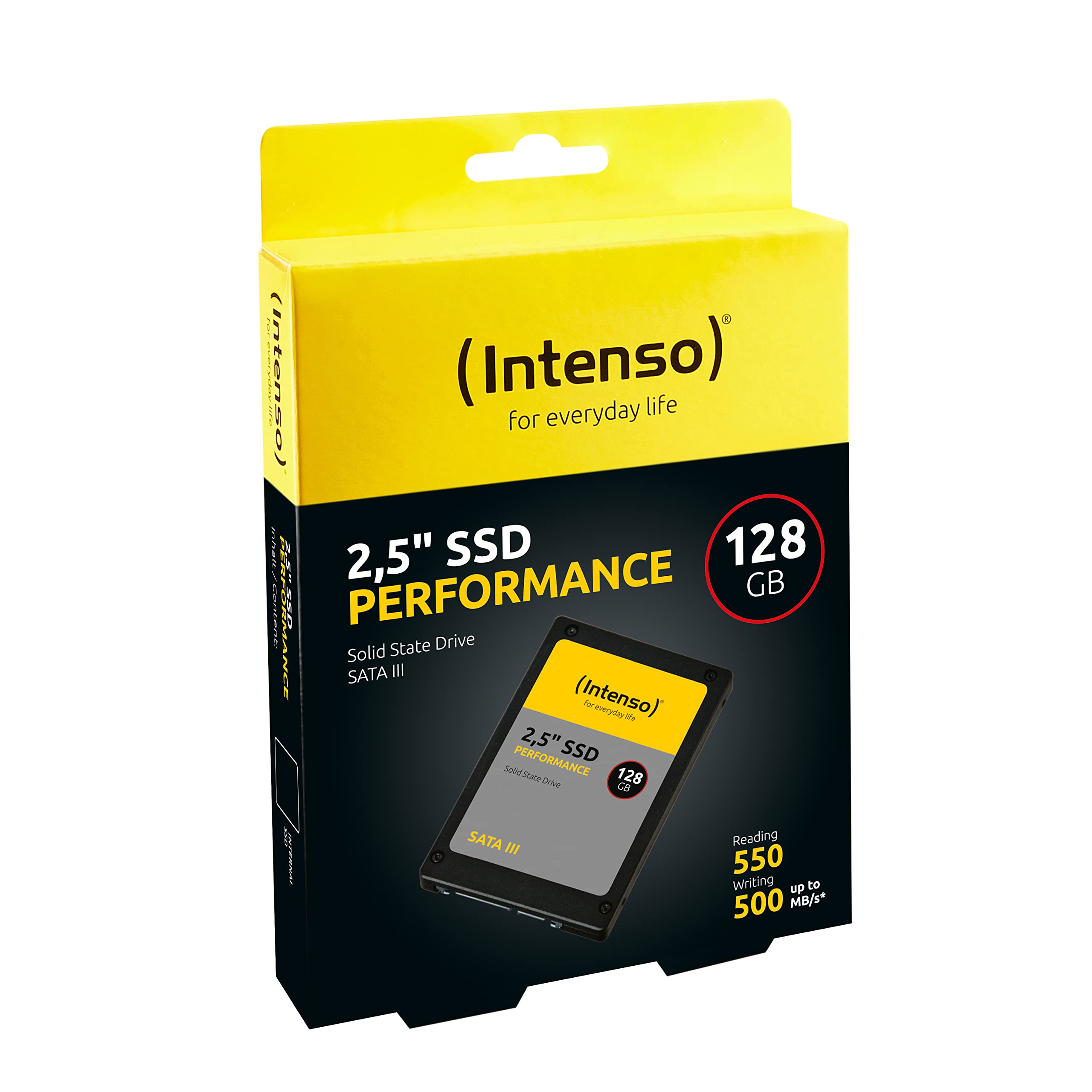Intenso SSD SATA III da 2,5 pollici 128 GB 550 MB/s Nero