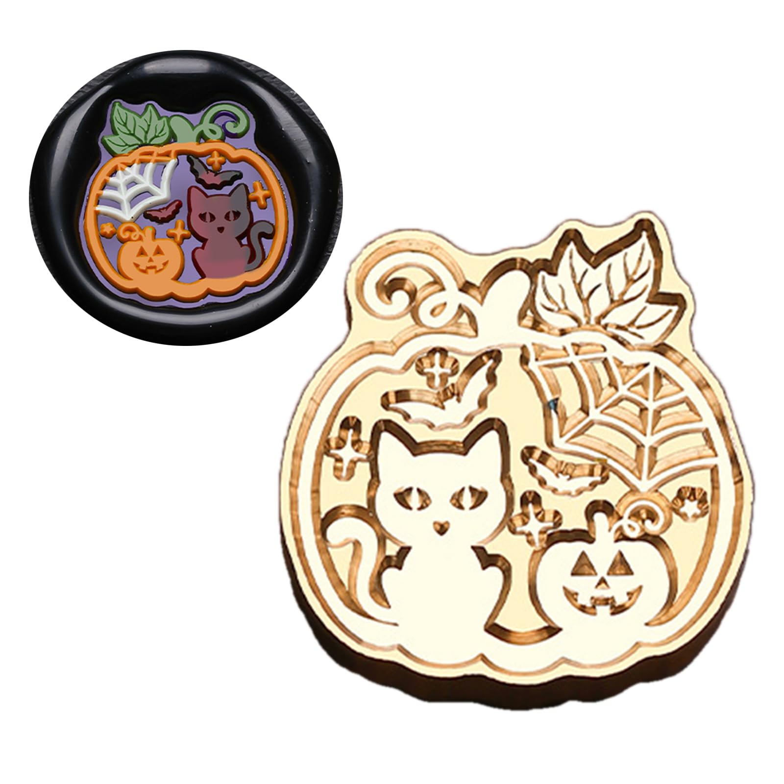 oringnat Halloween Series Waxed Seal Stamp Witch Sealing Waxed Stamp for Invitation Envelopes Cards Scrapbooking
