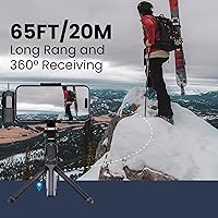 Vista 6 de Micrófono inalámbrico Lavalier 2 PC, micrófono de solapa para iPhone Android cámara Plug-Play, micrófono profesional de grabación de reducción