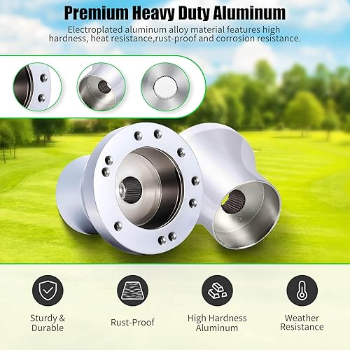 Miniatura 4 de LEAPGOMAX Adaptador de volante de carrito de golf o carrito de golf, cubo cromado para EZGO TXT & RXV Club Car DS & Precedent Yamaha Golf Carts