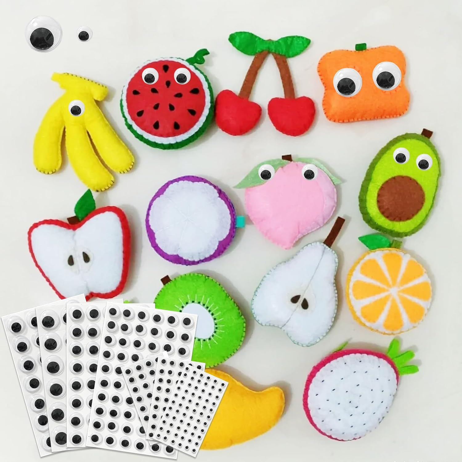 Googly Eyes Stickers - Self Adhesive Wiggle Eye Stickers for Crafts 8mm 10mm 12mm 18mm Round Plastic Sticker Eyes Mixed Packaging, Easy Peel & Stick Application (Black and White)
