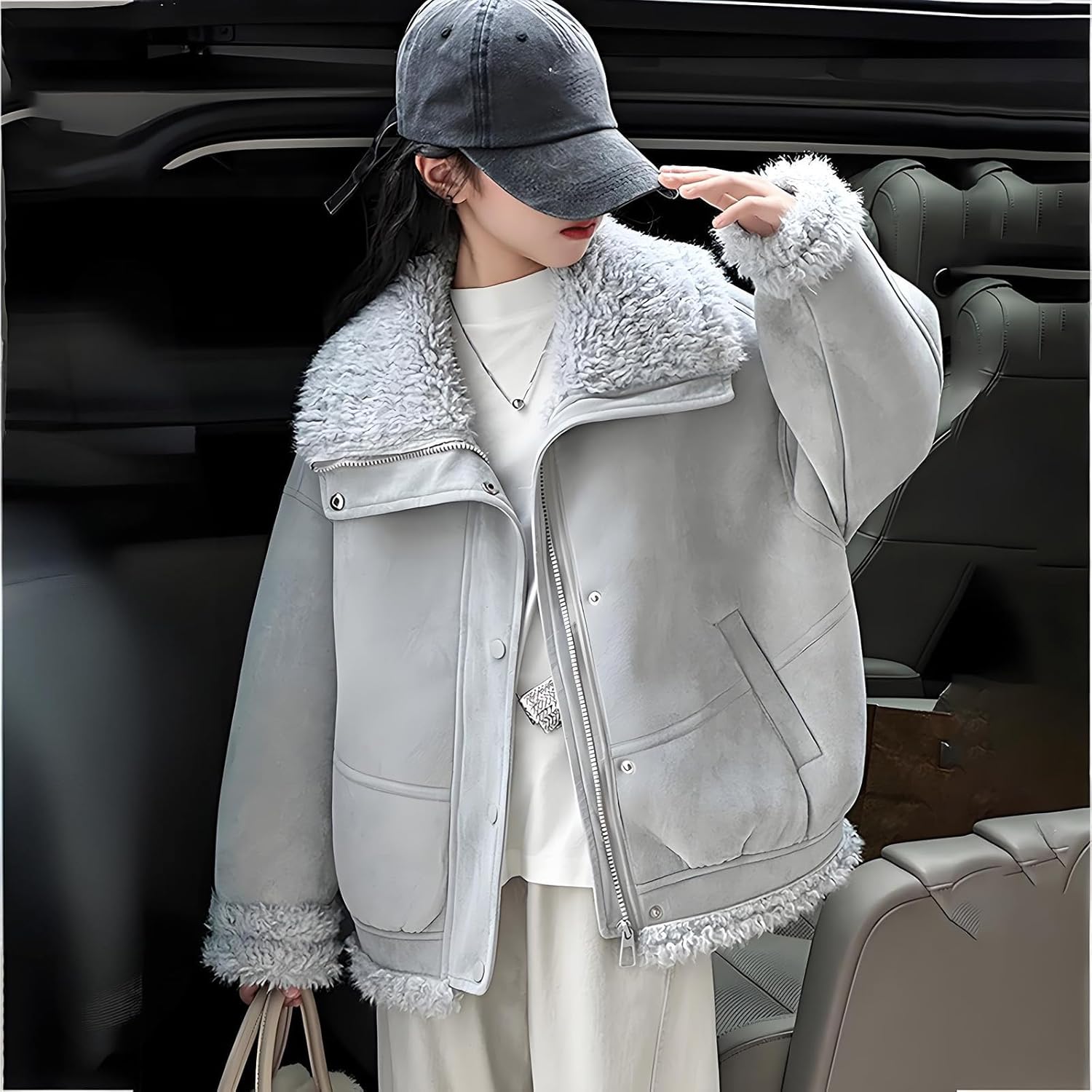 [OUBINEWER] 子供服 ジャケット 女の子 フリースジャケット キッズ ガールズ モコモココート 秋冬服 厚手 裏起毛 前開