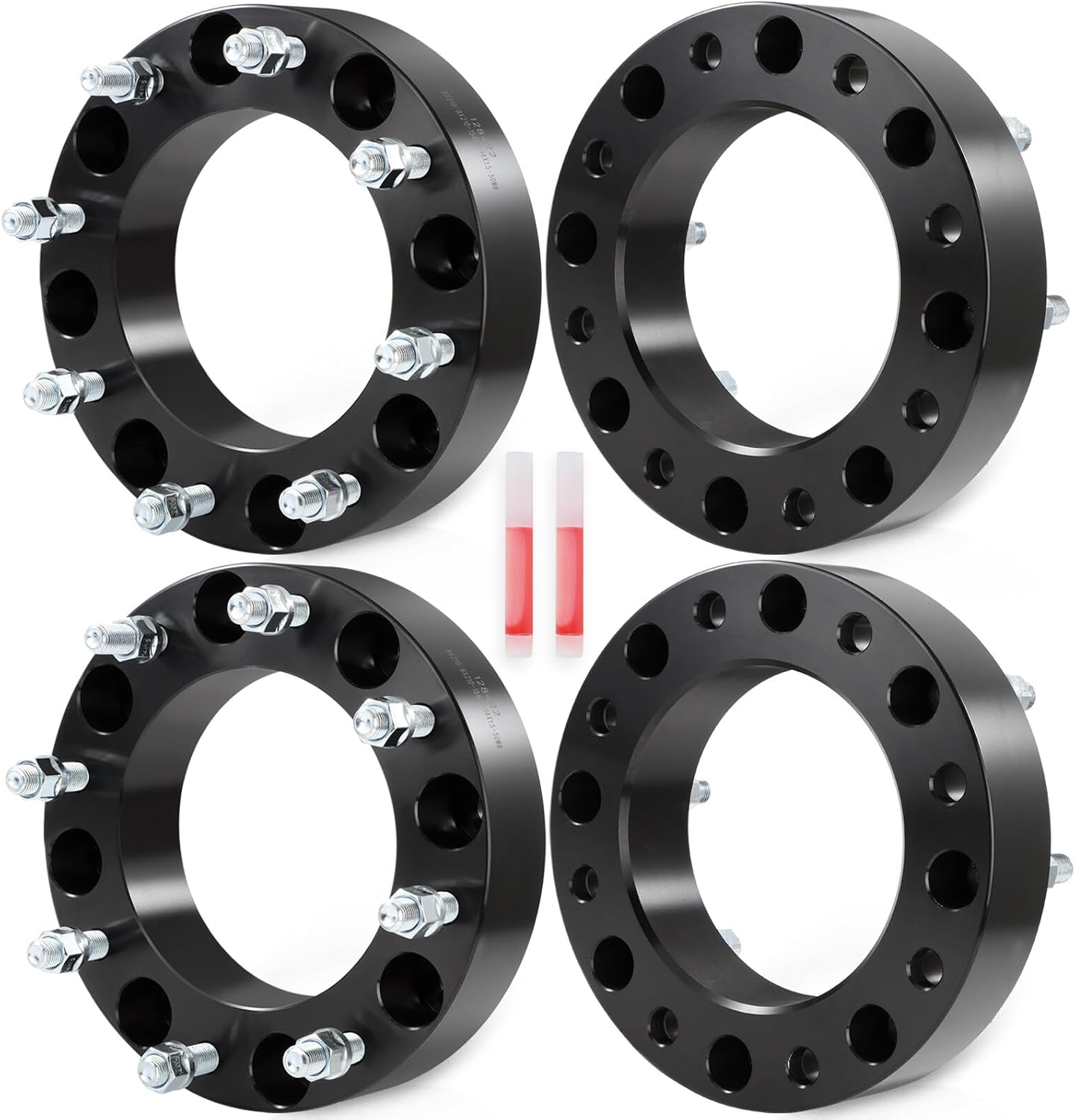 ECCPP 4PCS 8x210 to 8x210 Wheel Spacers 2 inch 8 Lug 14x1.5 154mm hub bore Compatible with 2011-2018 for Silverado 3500 2011-2024 for Silverado 3500 HD