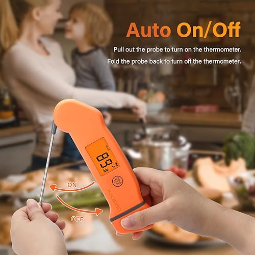 Miniatura 6 de Inkbird Termómetro recargable para carne IHT-1S, termómetro de carne de lectura instantánea, termómetro digital impermeable para cocinar alimentos,