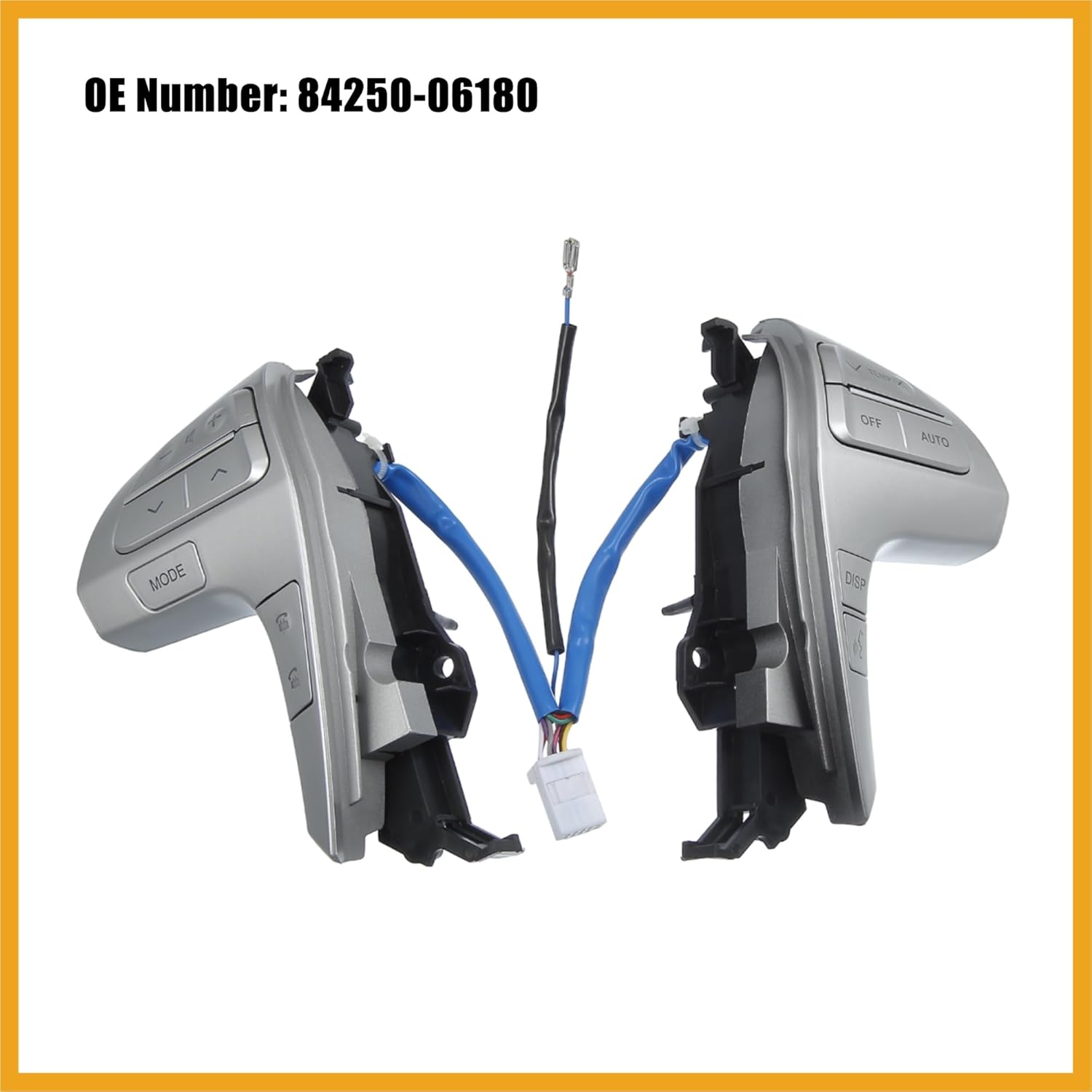 Auto Car Steering Wheel Cruise Volume Control Switch Button Fit for Toyota Camry Hilux - Pack of 1 Silver Tone Replacement