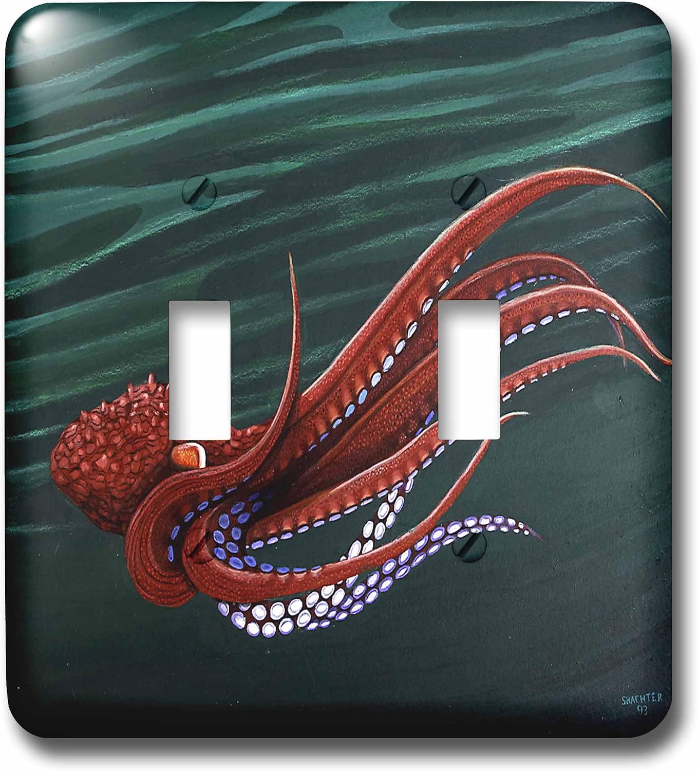 3dRose LLC lsp_3218_2 Octopus Double Toggle Switch