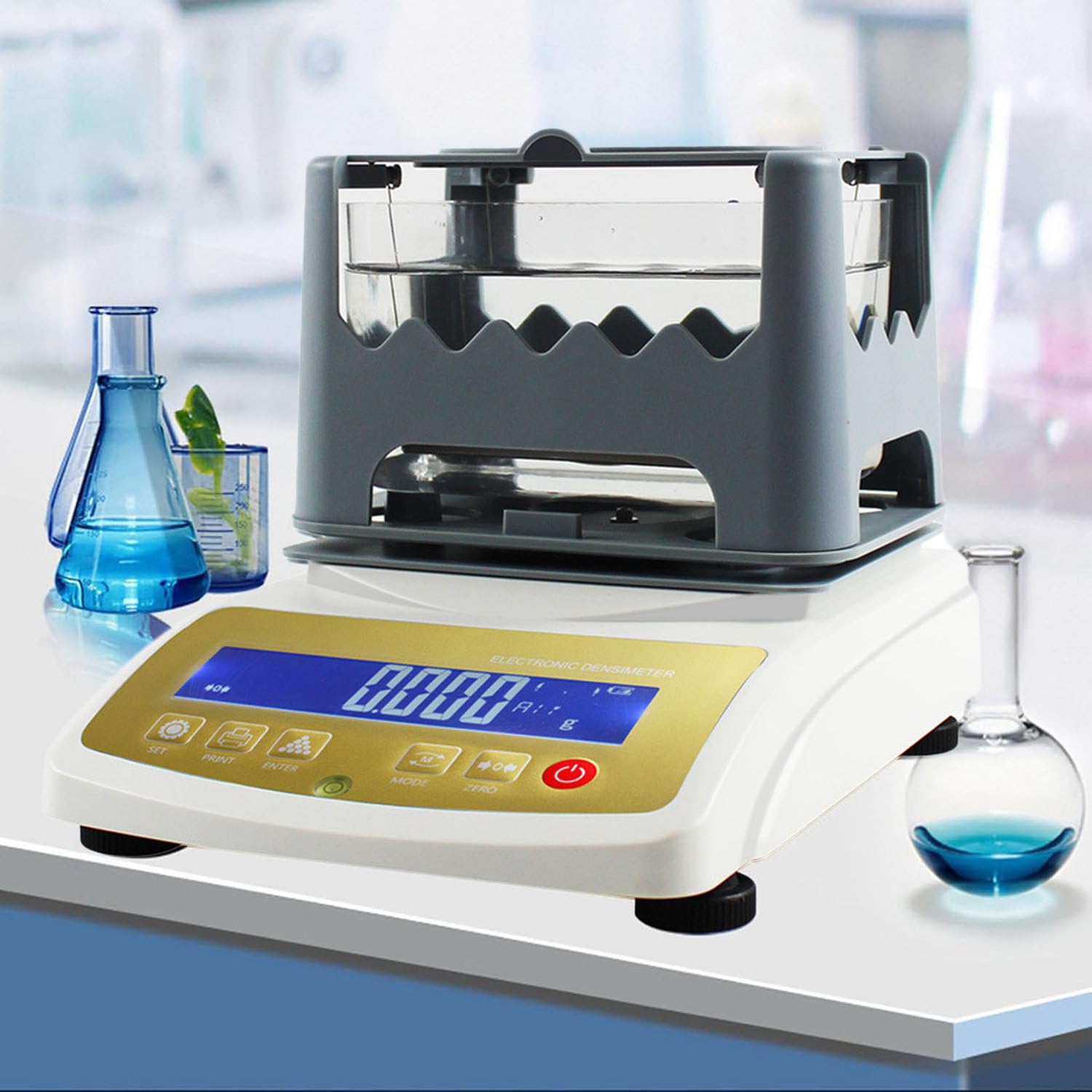 Digitaler Gold-Reinheitstester, Elektronisches Metall-Densimeter-Dichtemaschine für Edelmetallmessung, genaues und zuverlässiges Prüfgerät