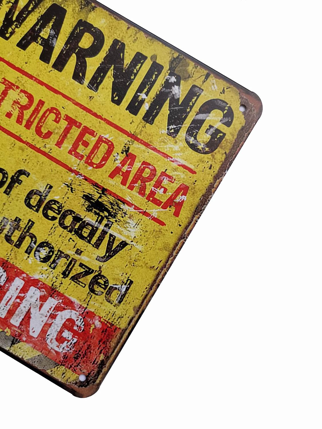Aluminiumschild „Warning No Trespassing“ – 30,5 X 40,6 Cm, Witterungsbeständig, Mit 4 Montagelöchern