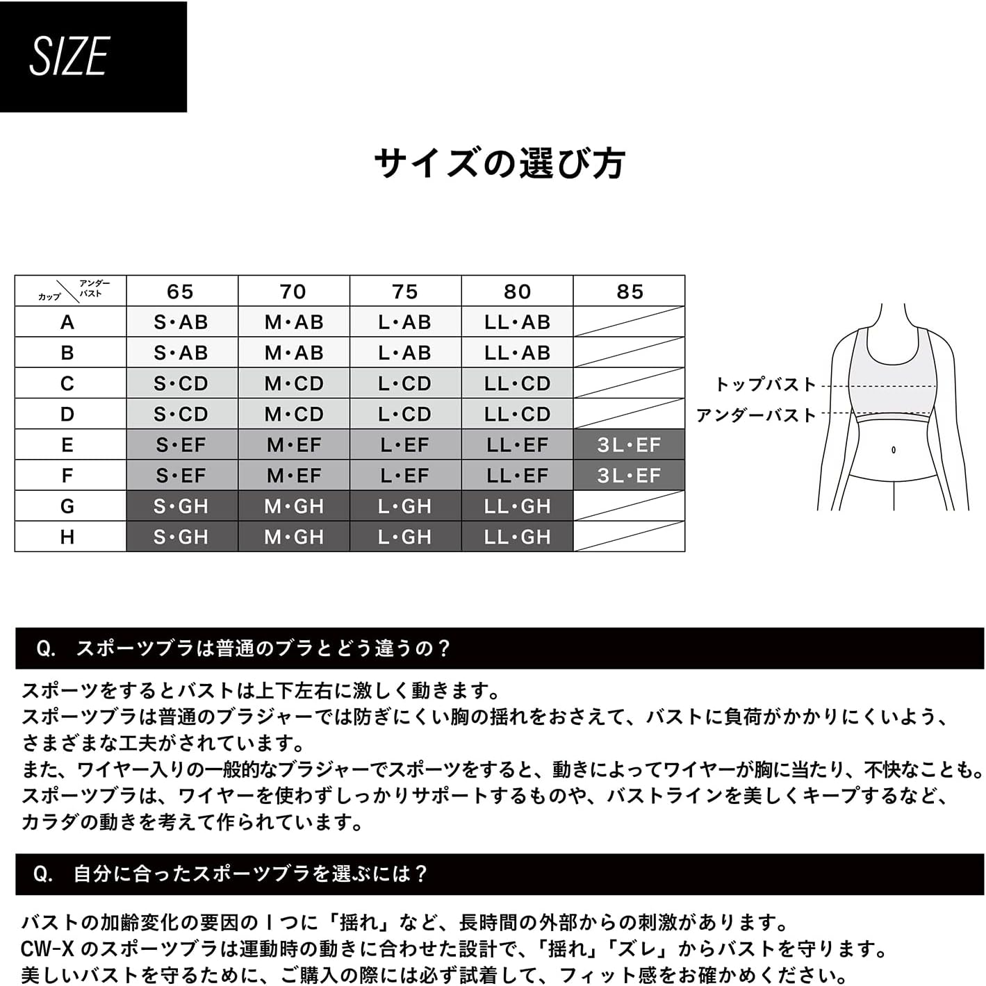 [シーダブリューエックス/ワコール] スポーツブラ スポーツ時のバストケア スピードモデル 吸汗速乾 ノンワイヤー マラソン HTY198 レディース