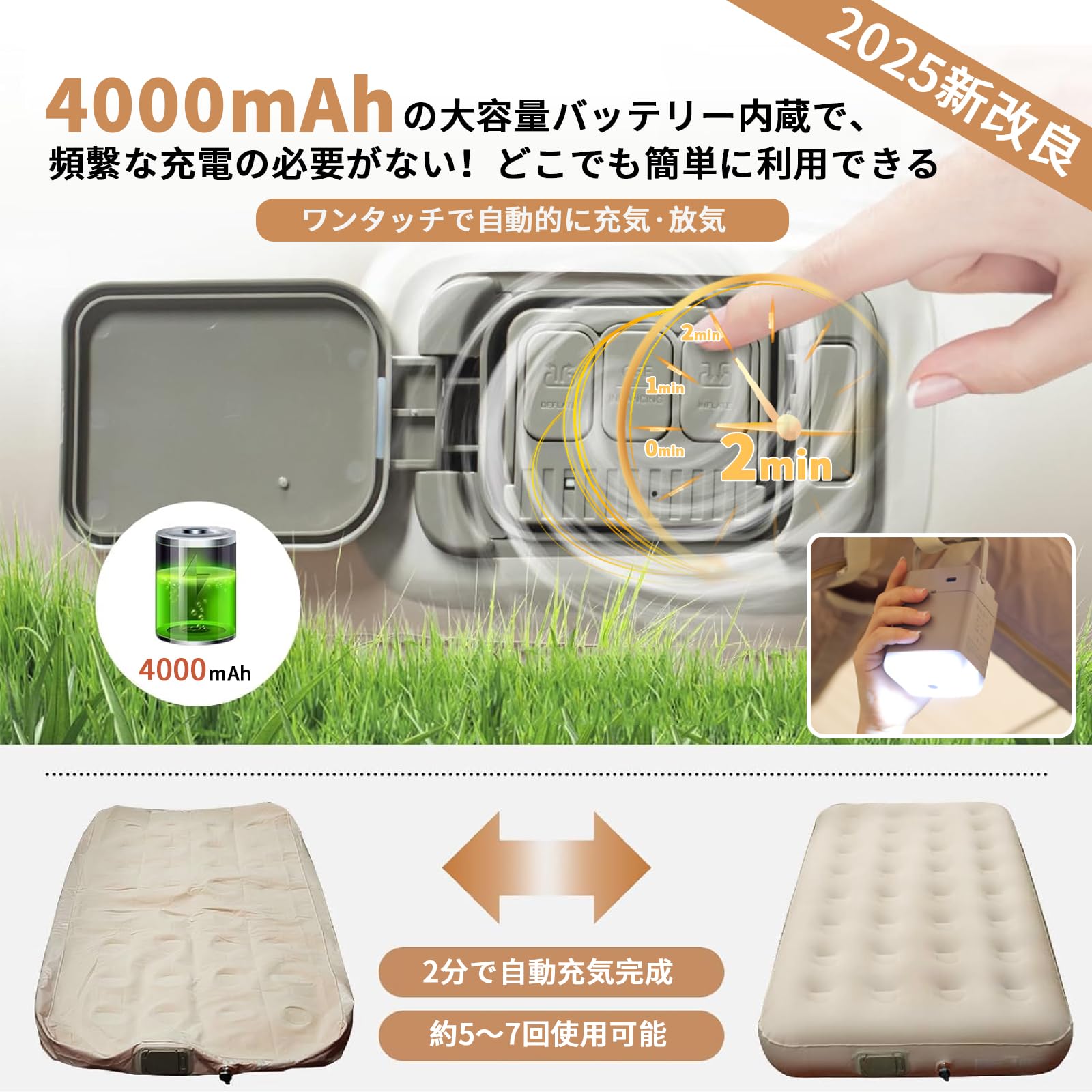 Amazon.co.jp: 【Amazon限定】エアーベッド エアーマット