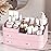 MIUOPUR Makeup Organizer for Vanity, Large Capacity Desk Organizer with Drawers for Cosmetics, Lipsticks, Jewelry, Nail Care, Skincare, Ideal for Bedroom and Bathroom Countertops - Large Pink