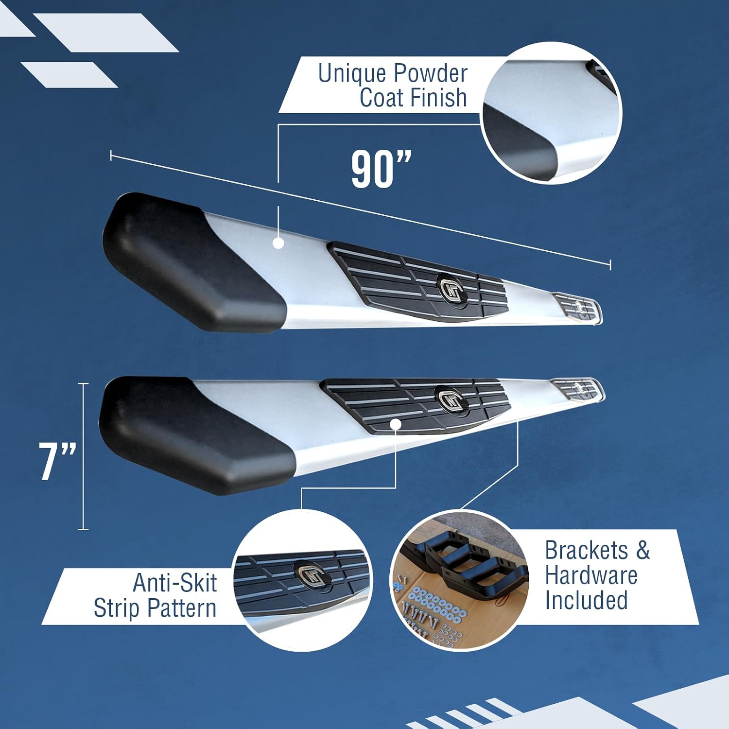 Tutel TGN Side Step Nerf Bar for 2022-2025 Toyota Tundra Crew Cab - OEM Style Replica (Aluminum)