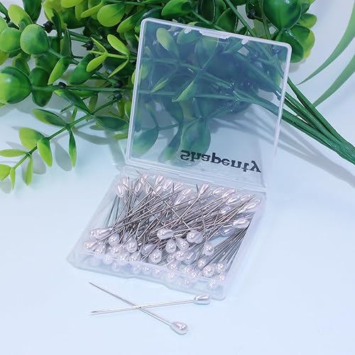 Miniatura 7 de Shapenty Alfileres de cabeza de perla, ramillete de lágrima, alfileres rectos para tela de costura, proyectos de acolchado, joyería, boda,