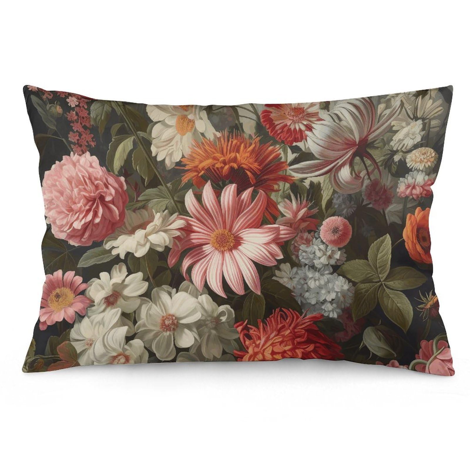 NTVOWPZO 2 Pack Decoration Throw Pillow Covers 16 "x24 Pillowcases Covers Different Flowers Pillowcases Modern Farmhouse Home Decor Sofa Cushions Covers for Couch Bed Living Room