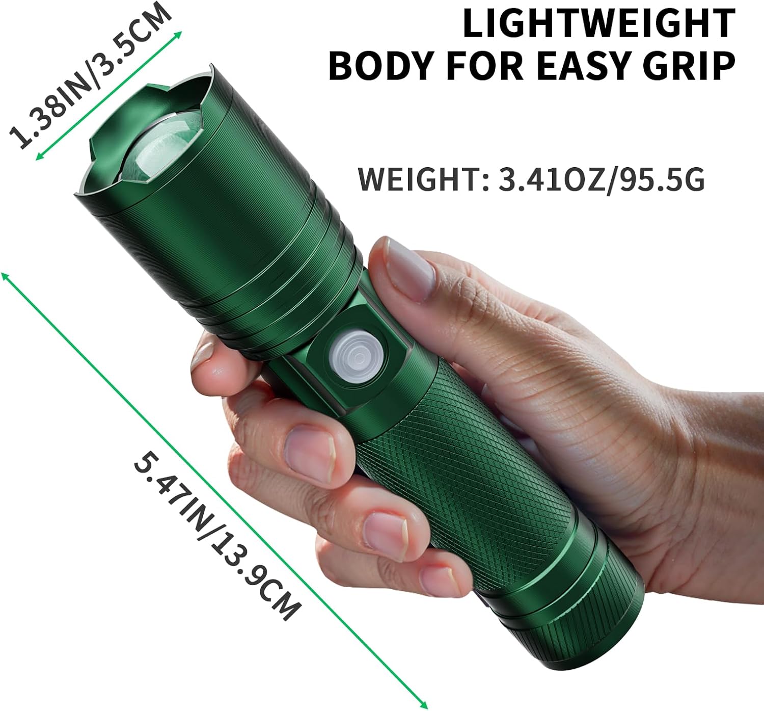Flashlight Rechargeable High Lumen, 2 Pack Small Powerful Super Bright Handheld LED Flashlight, Type-C Battery Powered Tactical Zoomable Flash light, for Outdoor, Emergency, Camping, Home Use