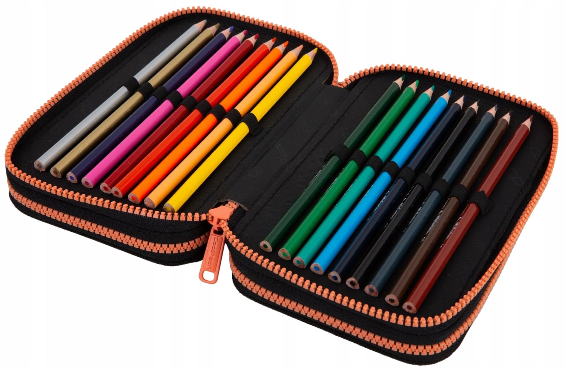 CoolPack Capybara - Astuccio XXL a 3 scomparti per la scuola, a 3 livelli, per ragazze, ragazzi, 44 pezzi, Multicolore., Astuccio
